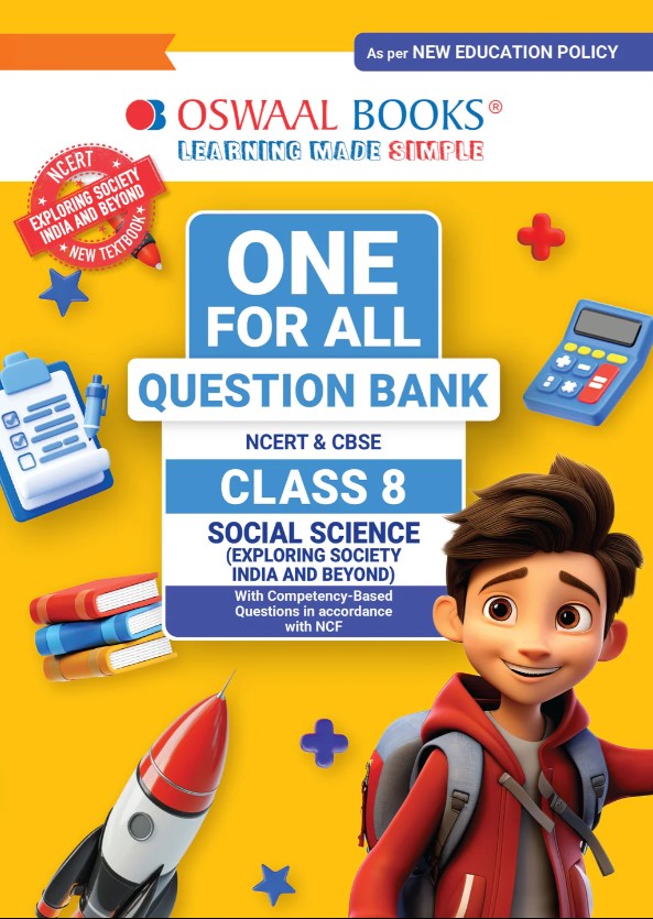 Oswaal | One for all Question Bank NCERT & CBSE Class-8 Social Science (Exploring Society India and Beyond) 2025-26